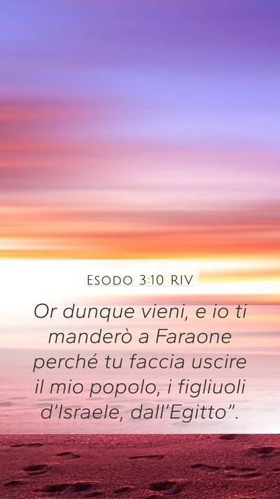 Esodo 3:10 RIV Bible Verse Image