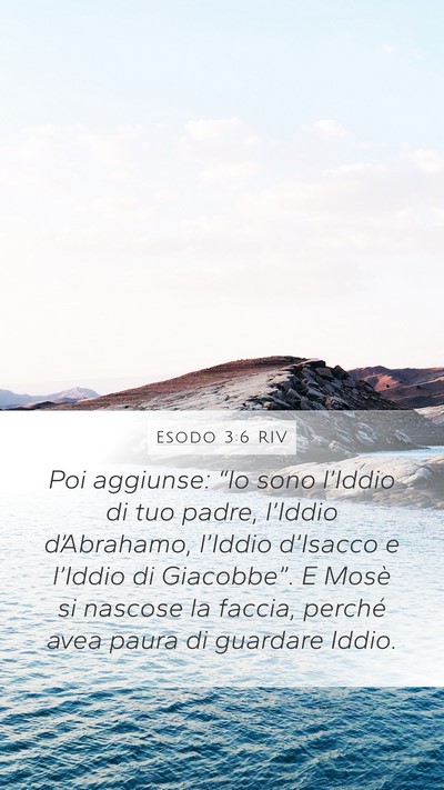 Esodo 3:6 RIV Bible Verse Image
