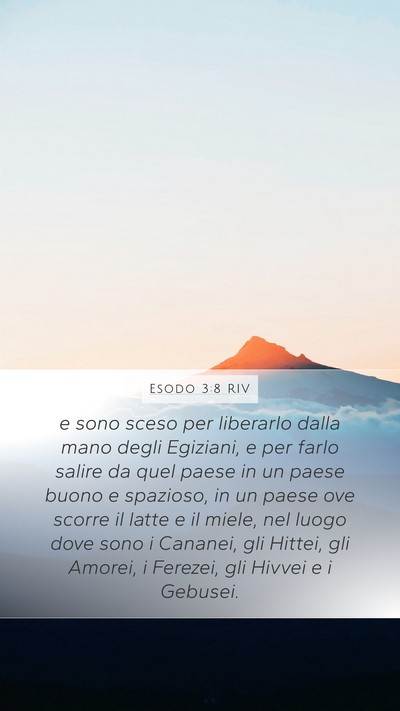 Esodo 3:8 RIV Bible Verse Image