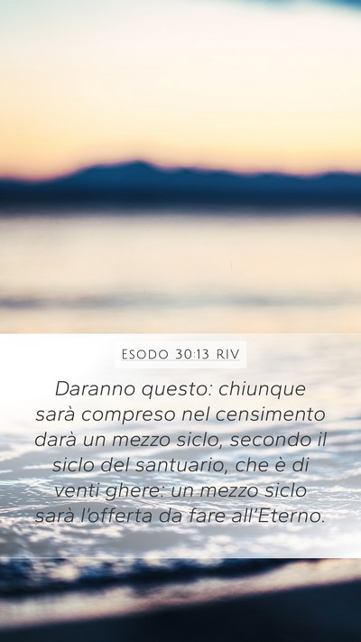 Esodo 30:13 RIV Bible Verse Image