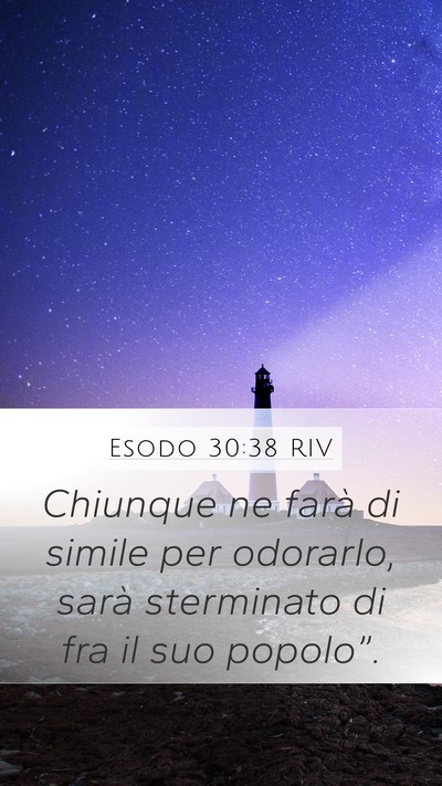 Esodo 30:38 RIV Mobile Phone Wallpaper - Chiunque ne farà di simile per odorarlo, sarà - Mobile Bible Verse Wallpaper