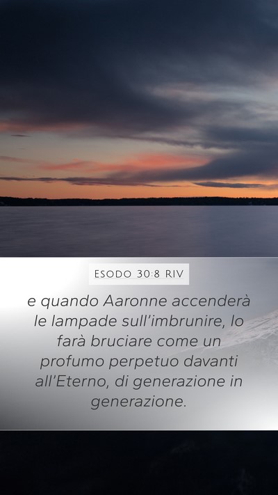 Esodo 30:8 RIV Bible Verse Image