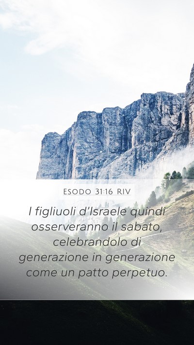 Esodo 31:16 RIV Mobile Phone Wallpaper - I figliuoli d’Israele quindi osserveranno il - Mobile Bible Verse Wallpaper