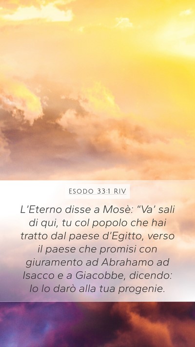 Esodo 33:1 RIV Bible Verse Image