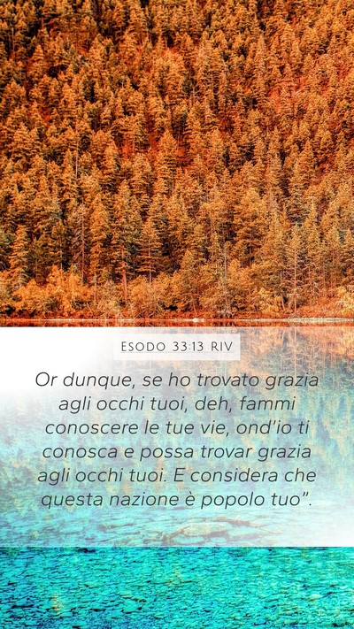 Esodo 33:13 RIV Bible Verse Image