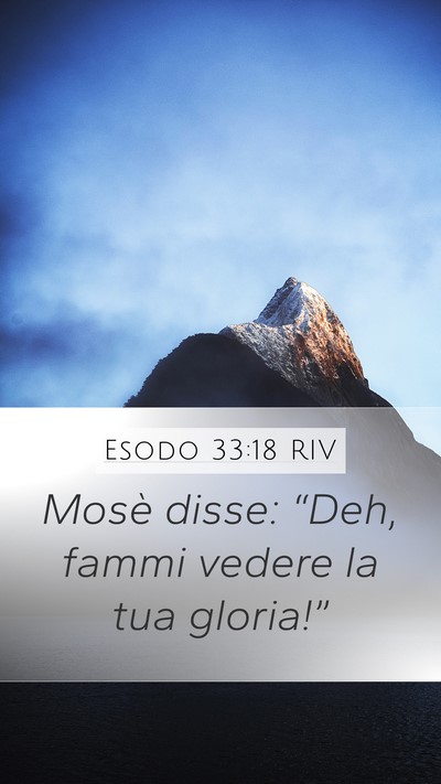 Esodo 33:18 RIV Bible Verse Image