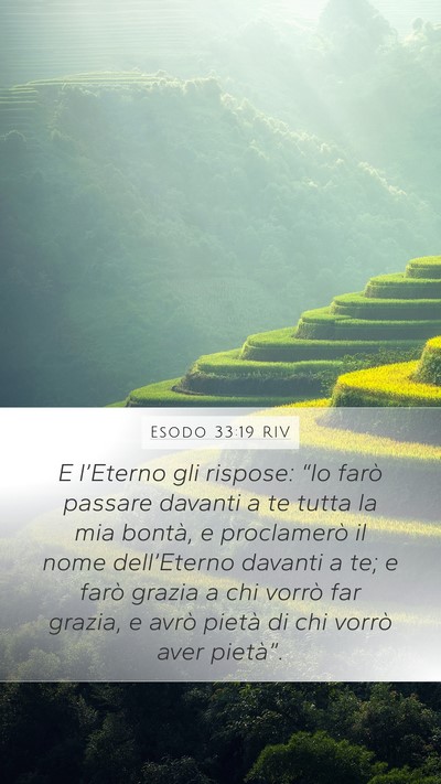Esodo 33:19 RIV Bible Verse Image