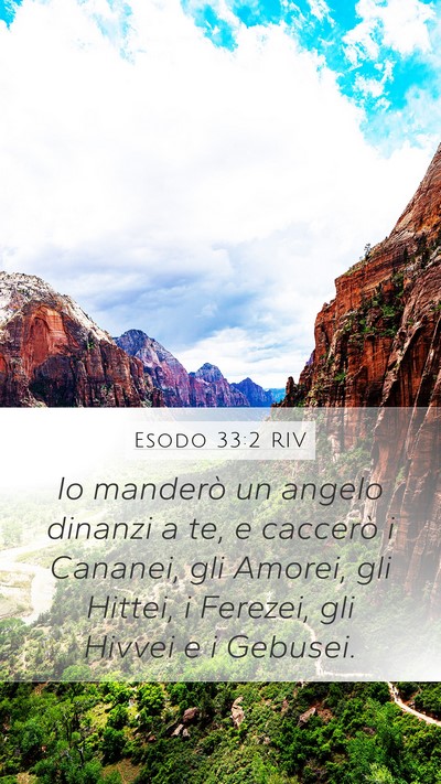 Esodo 33:2 RIV Bible Verse Image