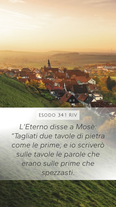 Esodo 34:1 RIV Bible Verse Image