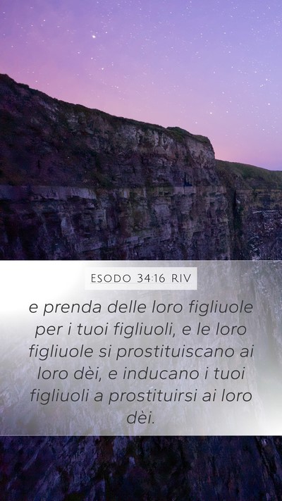 Esodo 34:16 RIV Bible Verse Image