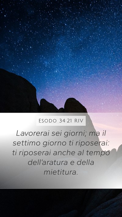 Esodo 34:21 RIV Bible Verse Image
