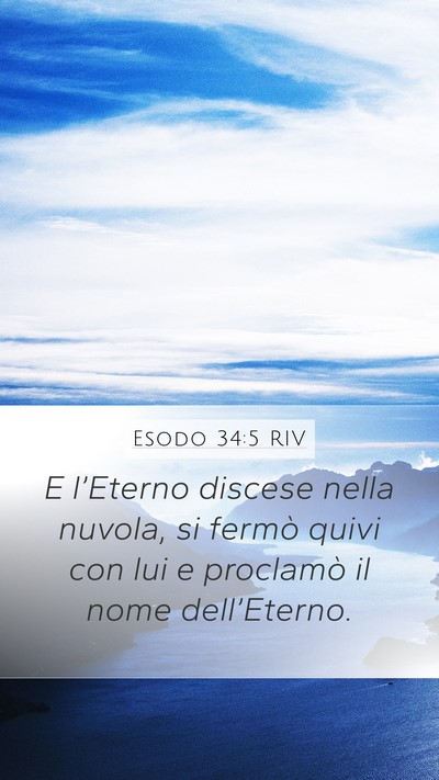 Esodo 34:5 RIV Bible Verse Image