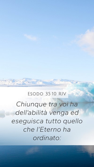 Esodo 35:10 RIV Bible Verse Image