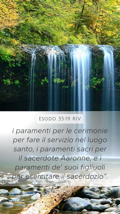 Esodo 35:19 RIV Bible Verse Image