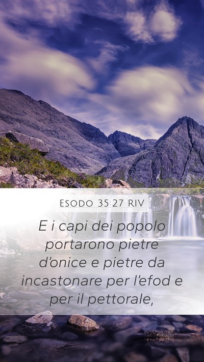 Esodo 35:27 RIV Bible Verse Image