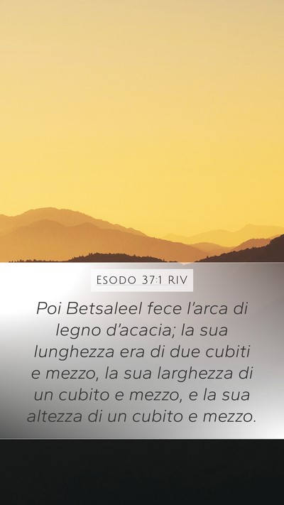 Esodo 37:1 RIV Bible Verse Image