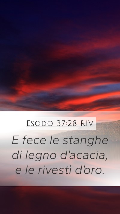 Esodo 37:28 RIV Mobile Phone Wallpaper - E fece le stanghe di legno d’acacia, e le - Mobile Bible Verse Wallpaper