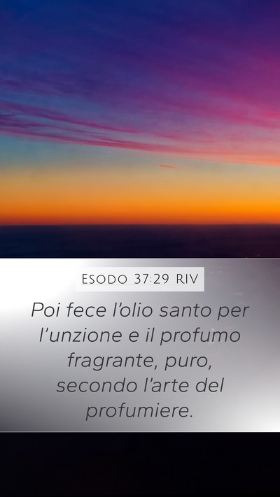 Esodo 37:29 RIV Mobile Phone Wallpaper - Poi fece l’olio santo per l’unzione e il - Mobile Bible Verse Wallpaper