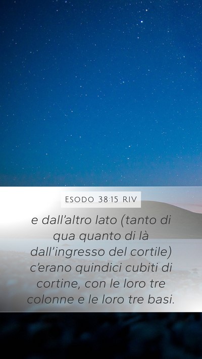 Esodo 38:15 RIV Mobile Phone Wallpaper - e dall’altro lato (tanto di qua quanto di là - Mobile Bible Verse Wallpaper