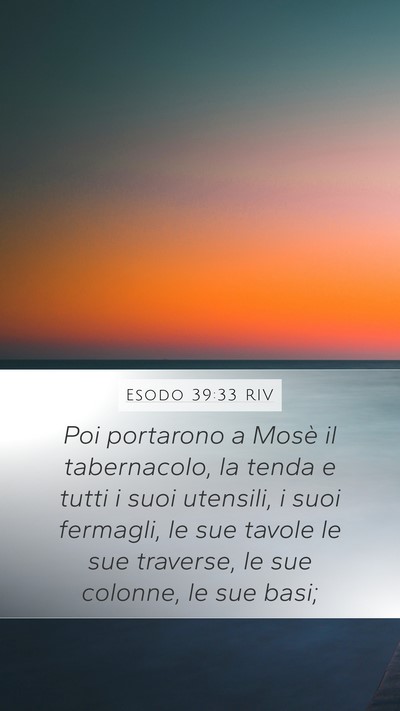 Esodo 39:33 RIV Bible Verse Image