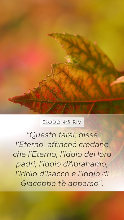 Esodo 4:5 RIV Bible Verse Image
