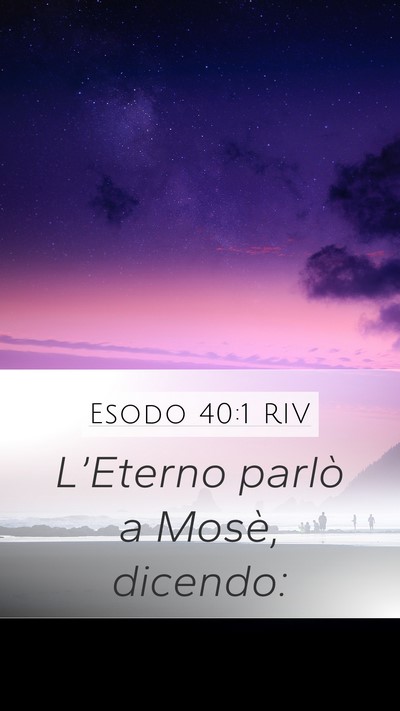 Esodo 40:1 RIV Bible Verse Image