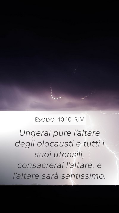 Esodo 40:10 RIV Bible Verse Image