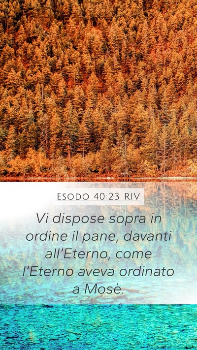 Esodo 40:23 RIV Bible Verse Image