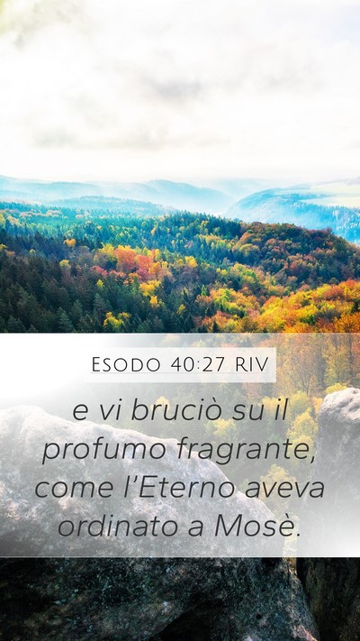 Esodo 40:27 RIV Bible Verse Image