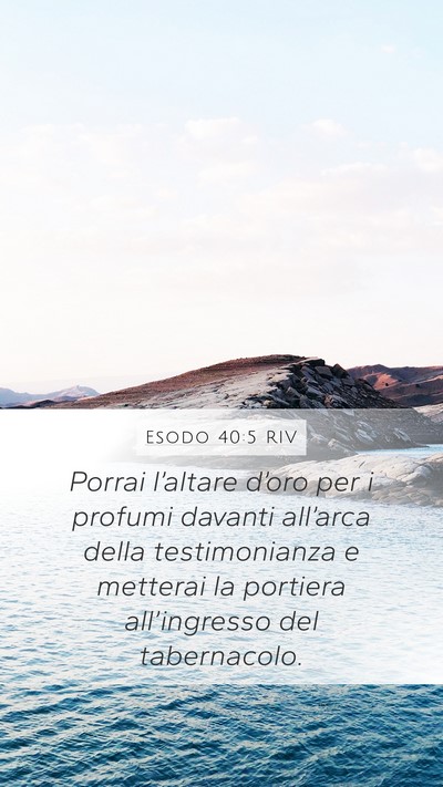 Esodo 40:5 RIV Bible Verse Image
