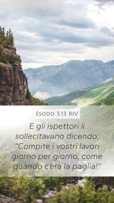 Esodo 5:13 RIV Bible Verse Image
