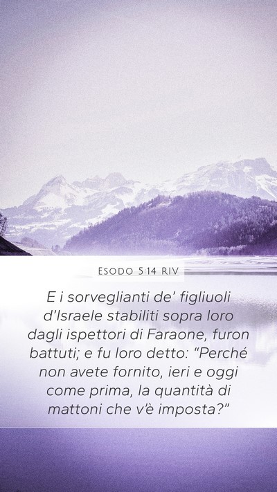 Esodo 5:14 RIV Bible Verse Image