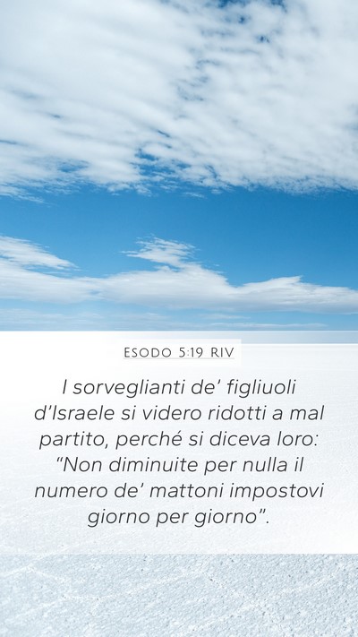 Esodo 5:19 RIV Bible Verse Image