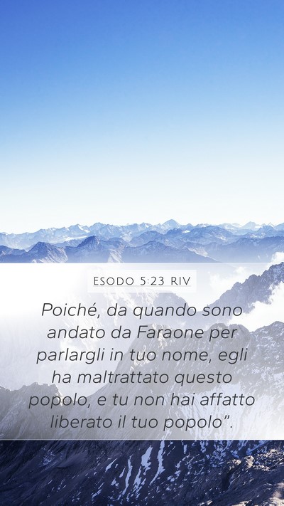 Esodo 5:23 RIV Bible Verse Image
