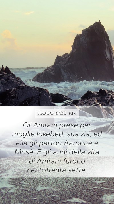 Esodo 6:20 RIV Bible Verse Image