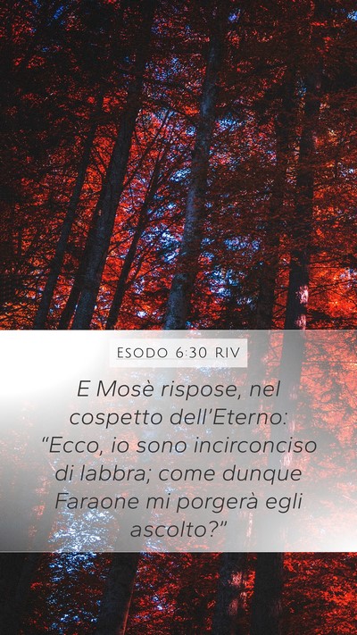 Esodo 6:30 RIV Bible Verse Image