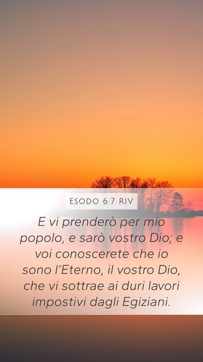 Esodo 6:7 RIV Bible Verse Image