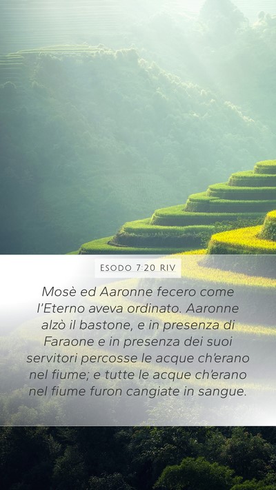 Esodo 7:20 RIV Bible Verse Image