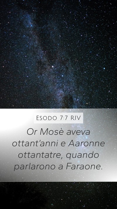 Esodo 7:7 RIV Mobile Phone Wallpaper - Or Mosè aveva ottant’anni e Aaronne - Mobile Bible Verse Wallpaper