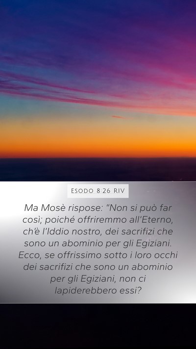 Esodo 8:26 RIV Bible Verse Image