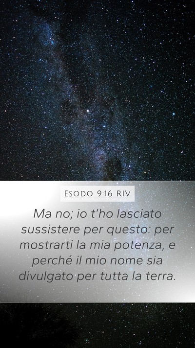 Esodo 9:16 RIV Bible Verse Image