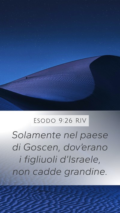 Esodo 9:26 RIV Bible Verse Image