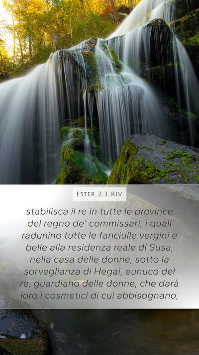 Ester 2:3 RIV Bible Verse Image