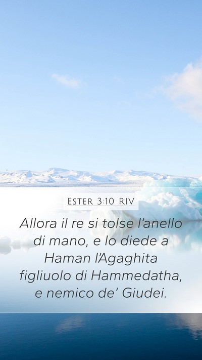 Ester 3:10 RIV Bible Verse Image