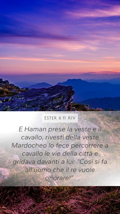 Ester 6:11 RIV Bible Verse Image
