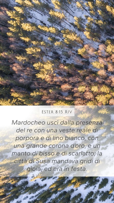 Ester 8:15 RIV Bible Verse Image