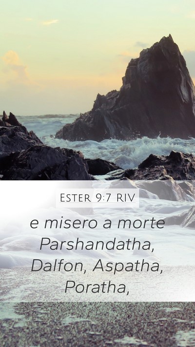 Ester 9:7 RIV Mobile Phone Wallpaper - e misero a morte Parshandatha, Dalfon, Aspatha, - Mobile Bible Verse Wallpaper