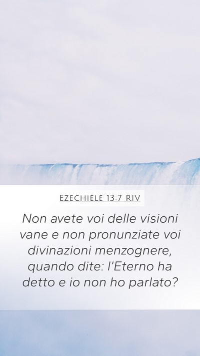 Ezechiele 13:7 RIV Bible Verse Image