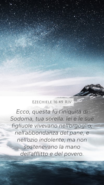 Ezechiele 16:49 RIV Bible Verse Image