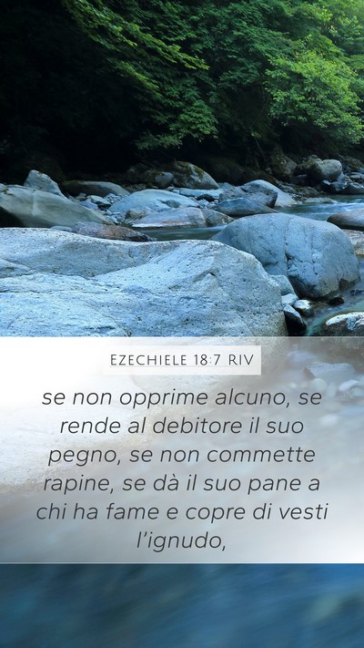 Ezechiele 18:7 RIV Bible Verse Image